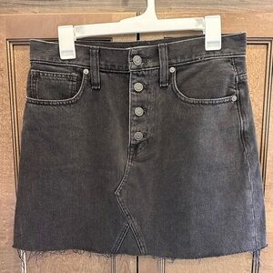 Madewell Charcoal Denim Skirt